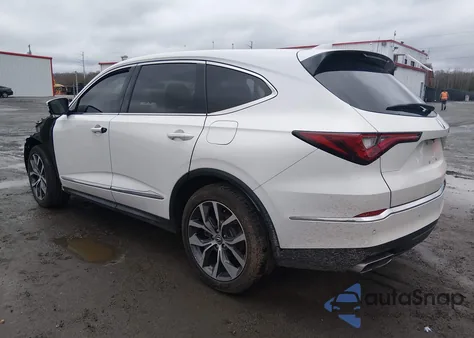 2022 Acura Mdx Technology Package z USA, uszkodzony, nr VIN 5J8YE1H40NL020595